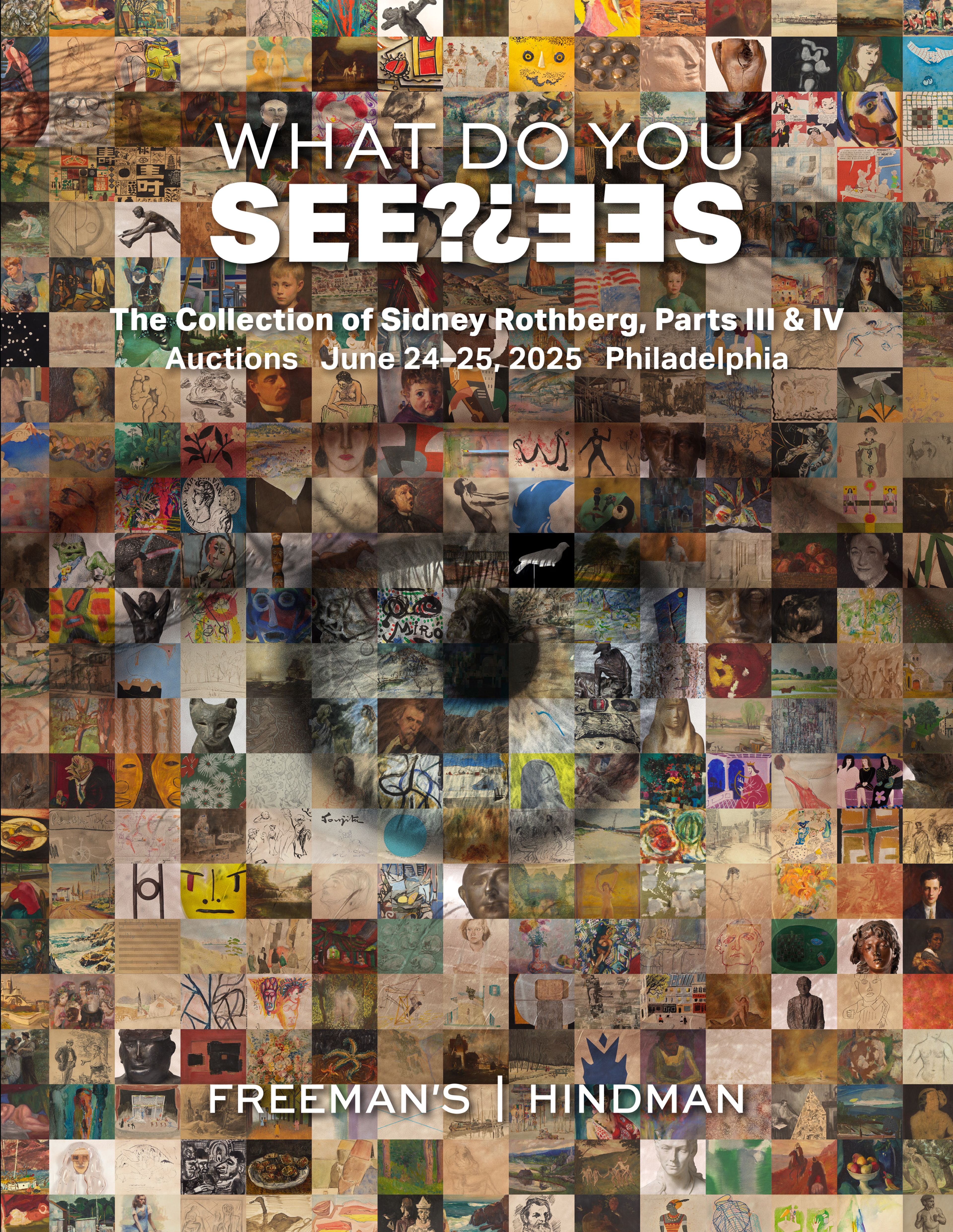 Cover of the printed catalogue of What Do You See? The Collection of Sidney Rothberg, Part III and Part IV, June 24-25, 2025