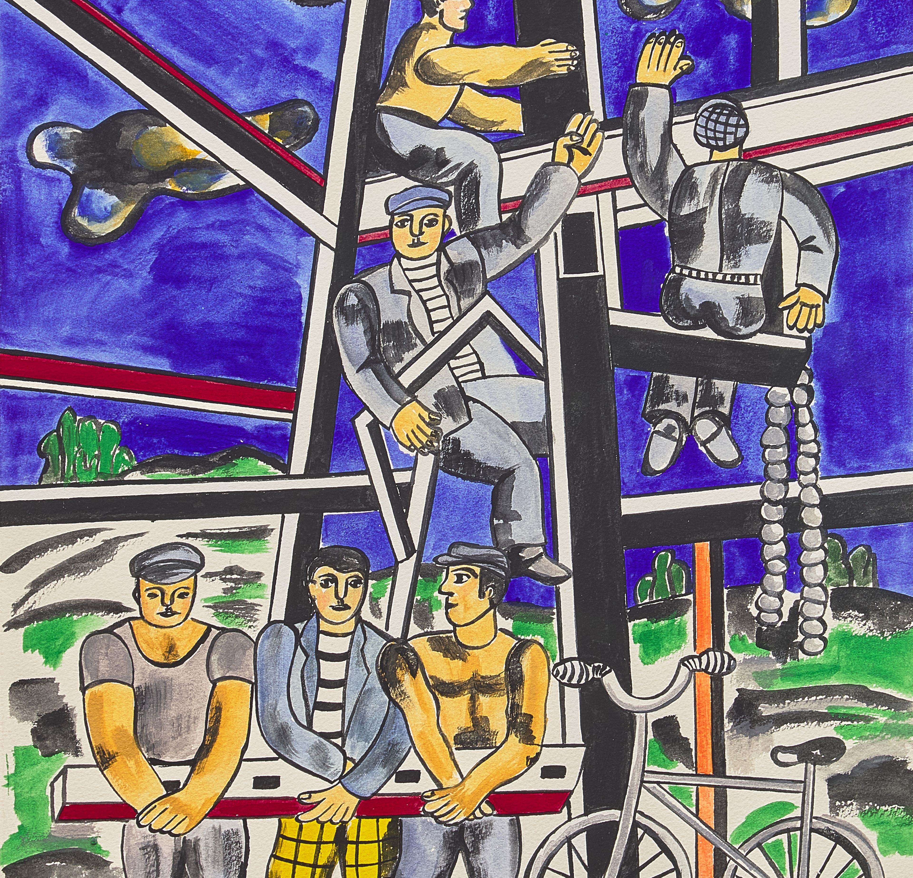 Fernand Léger (French, 1881-1955) Les Constructeurs au Vélo, 1950 Estimate: $150,000 – 250,000