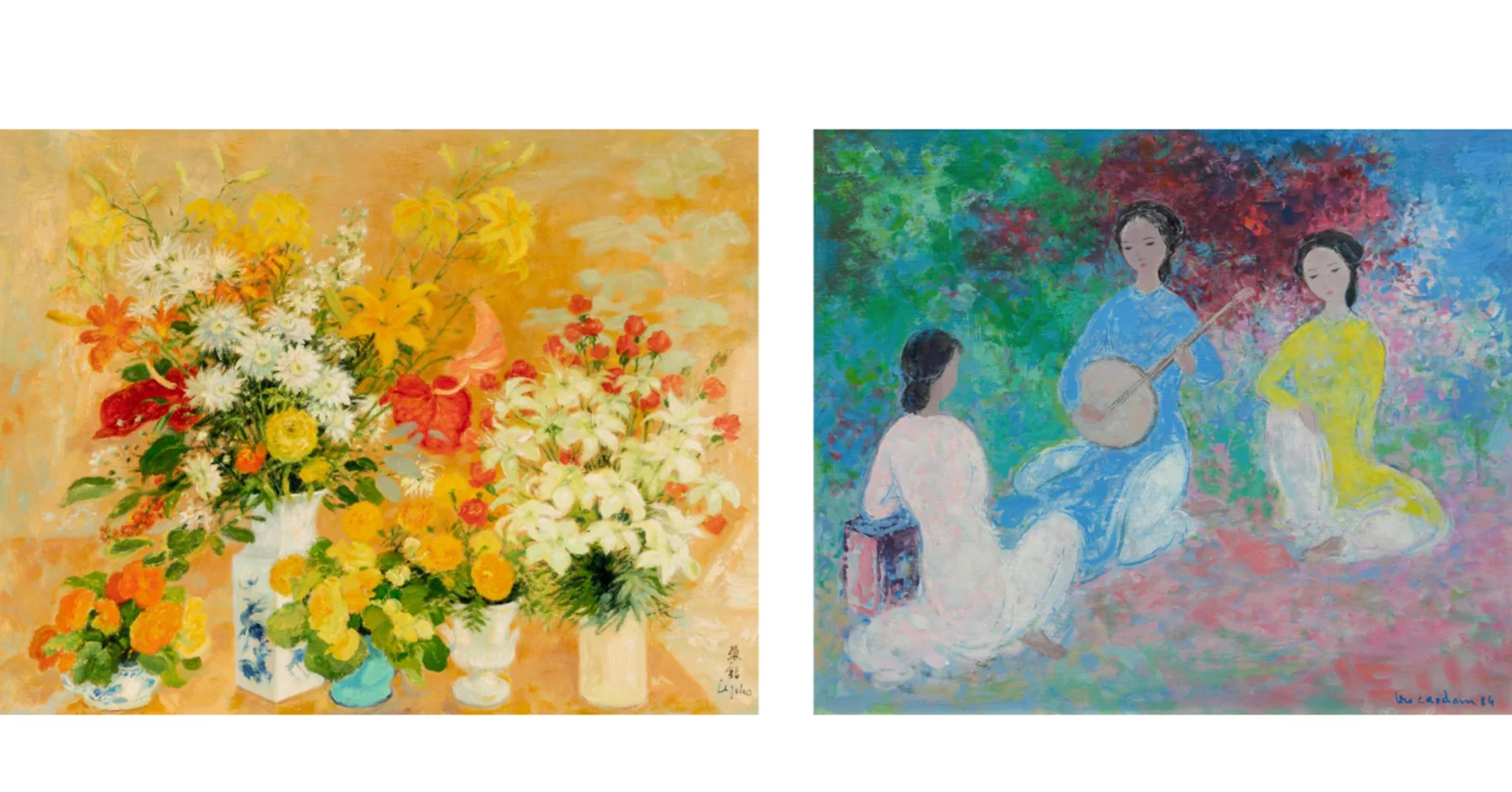 Lé Pho (French/Vietnamese, 1907-2001) Composition de Fleurs, c. 1983 | Price Realized | $197,350; Vũ Cao Đàm (French/Vietnamese, 1908–2000) Composition, 1984 | Price Realized $62,500