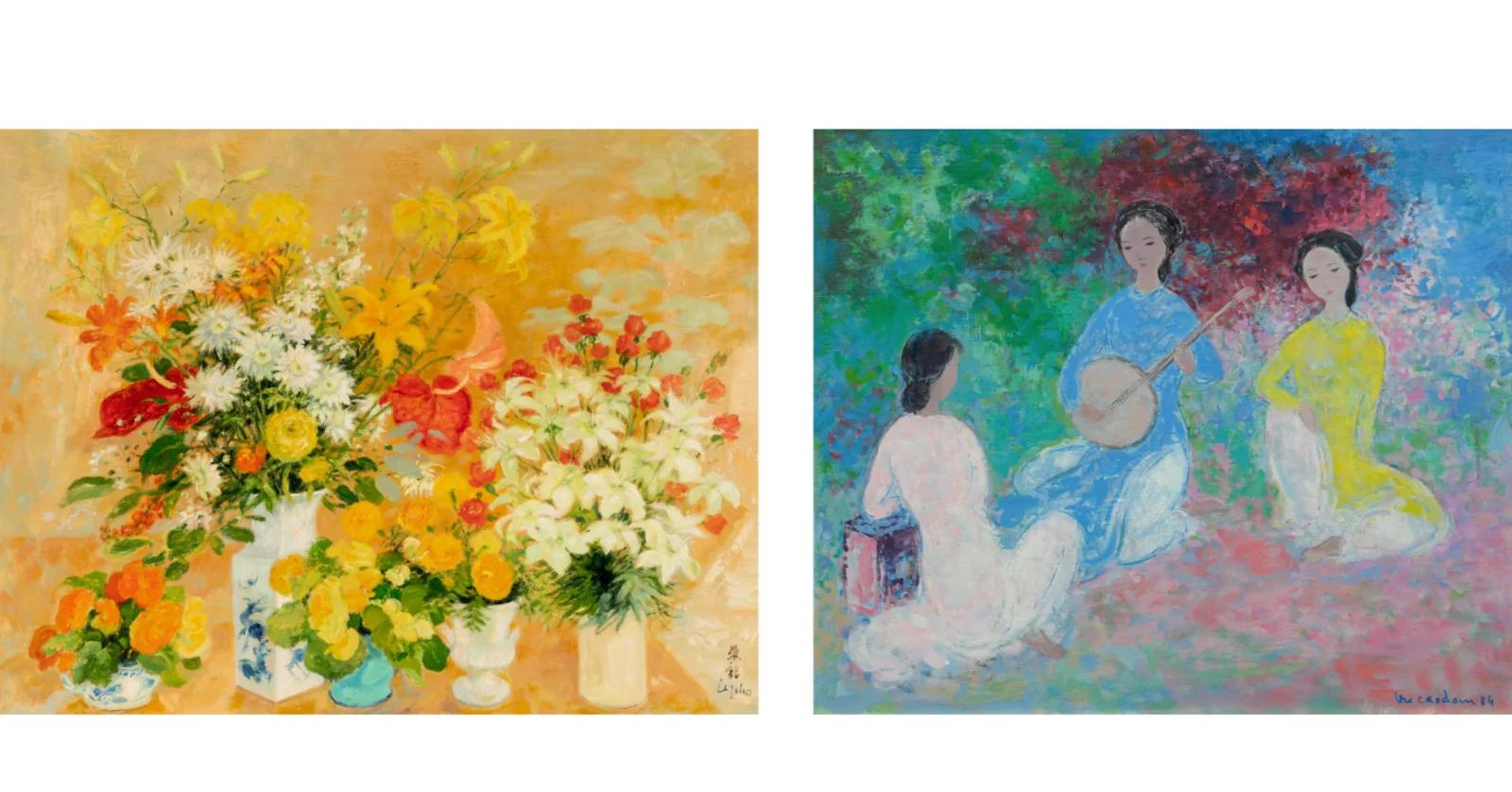 Lé Pho (French/Vietnamese, 1907-2001) Composition de Fleurs, c. 1983 | Price Realized | $197,350; Vũ Cao Đàm (French/Vietnamese, 1908–2000) Composition, 1984 | Price Realized $62,500