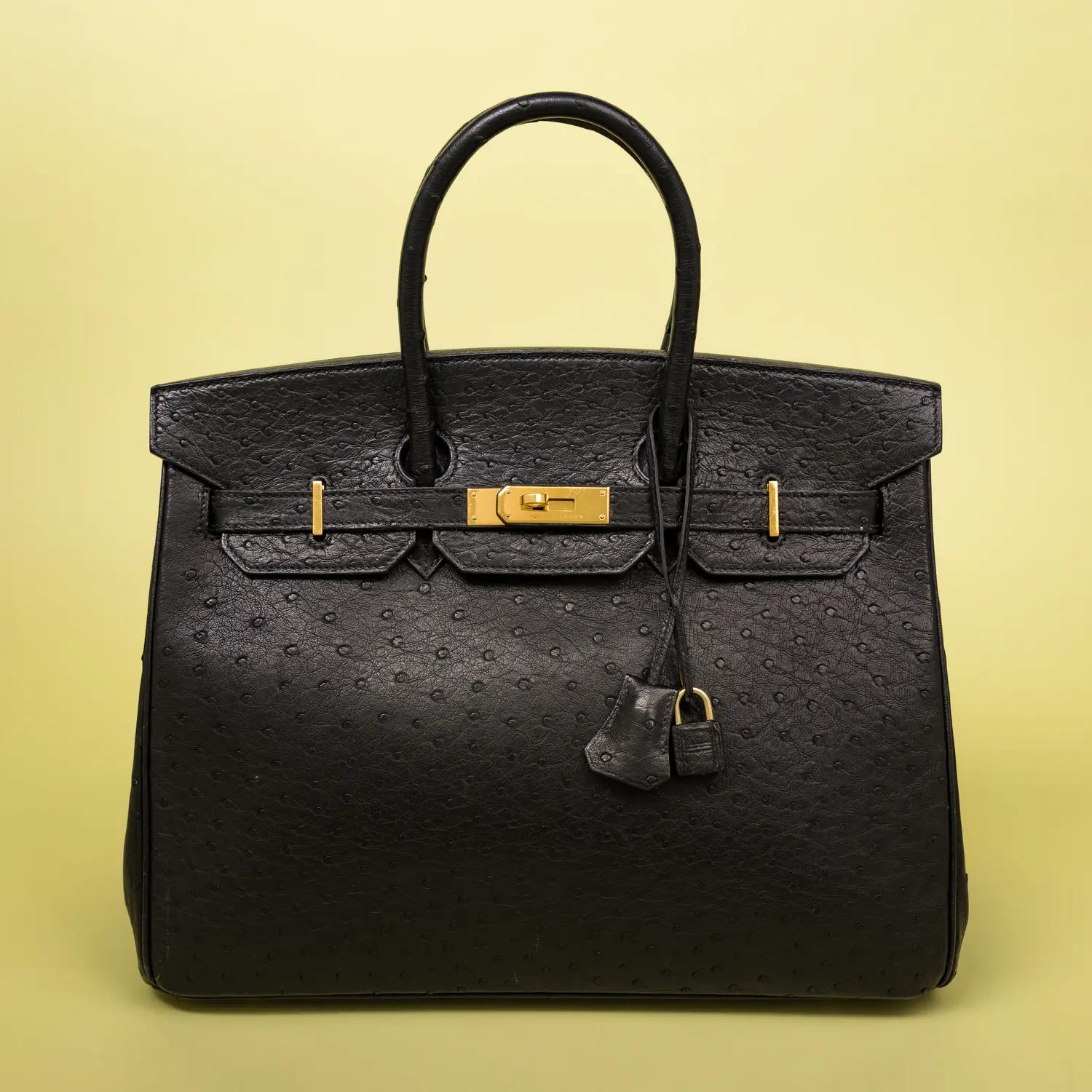 Hermès, Birkin 35 in Black Ostrich