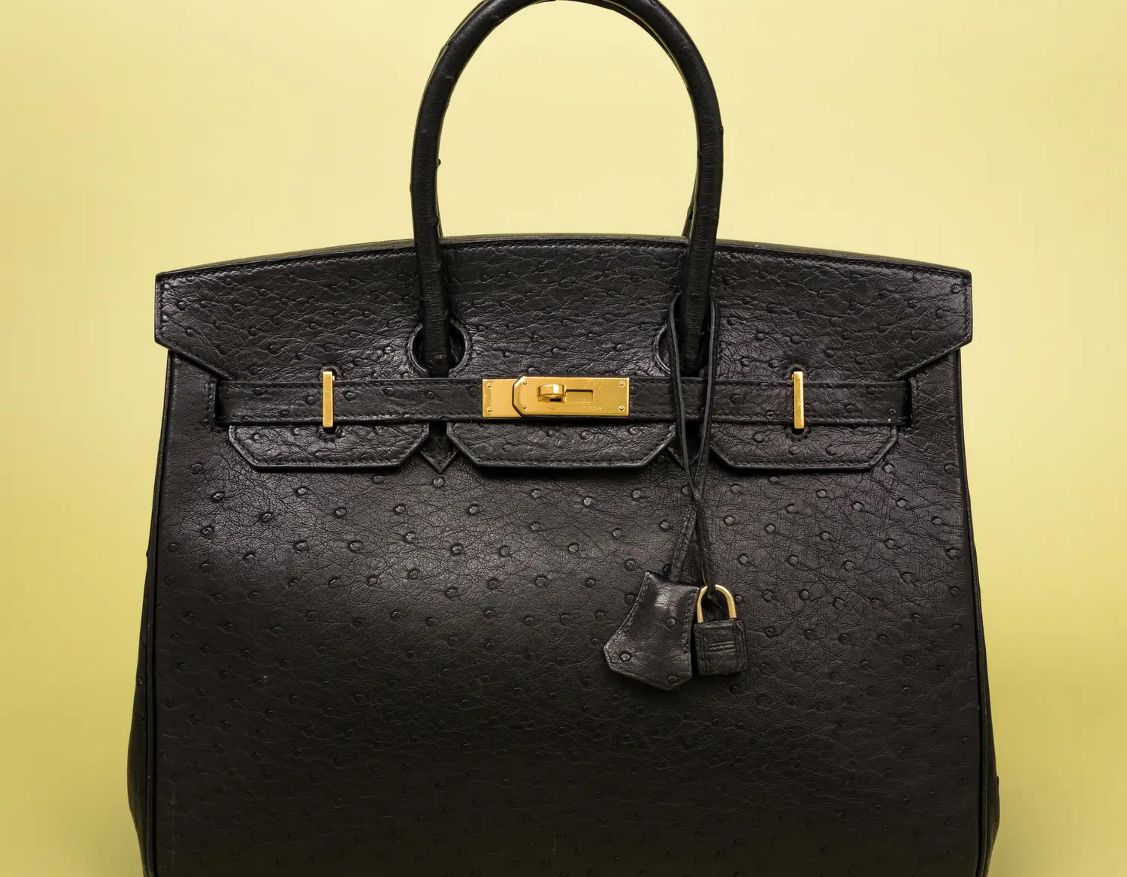 Hermès, Birkin 35 in Black Ostrich