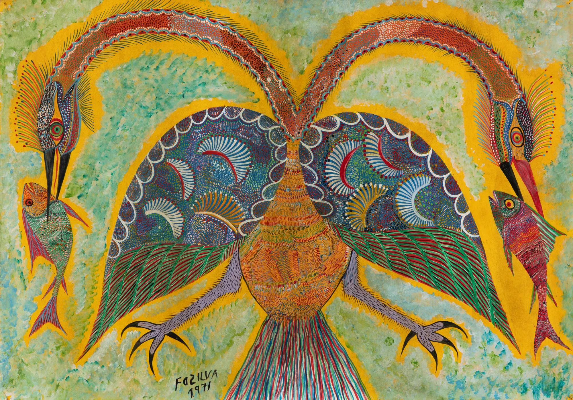 Lot 80 Chico da Silva (Pirambu School) (Brazilian, 1910-1985) Untitled, 1971