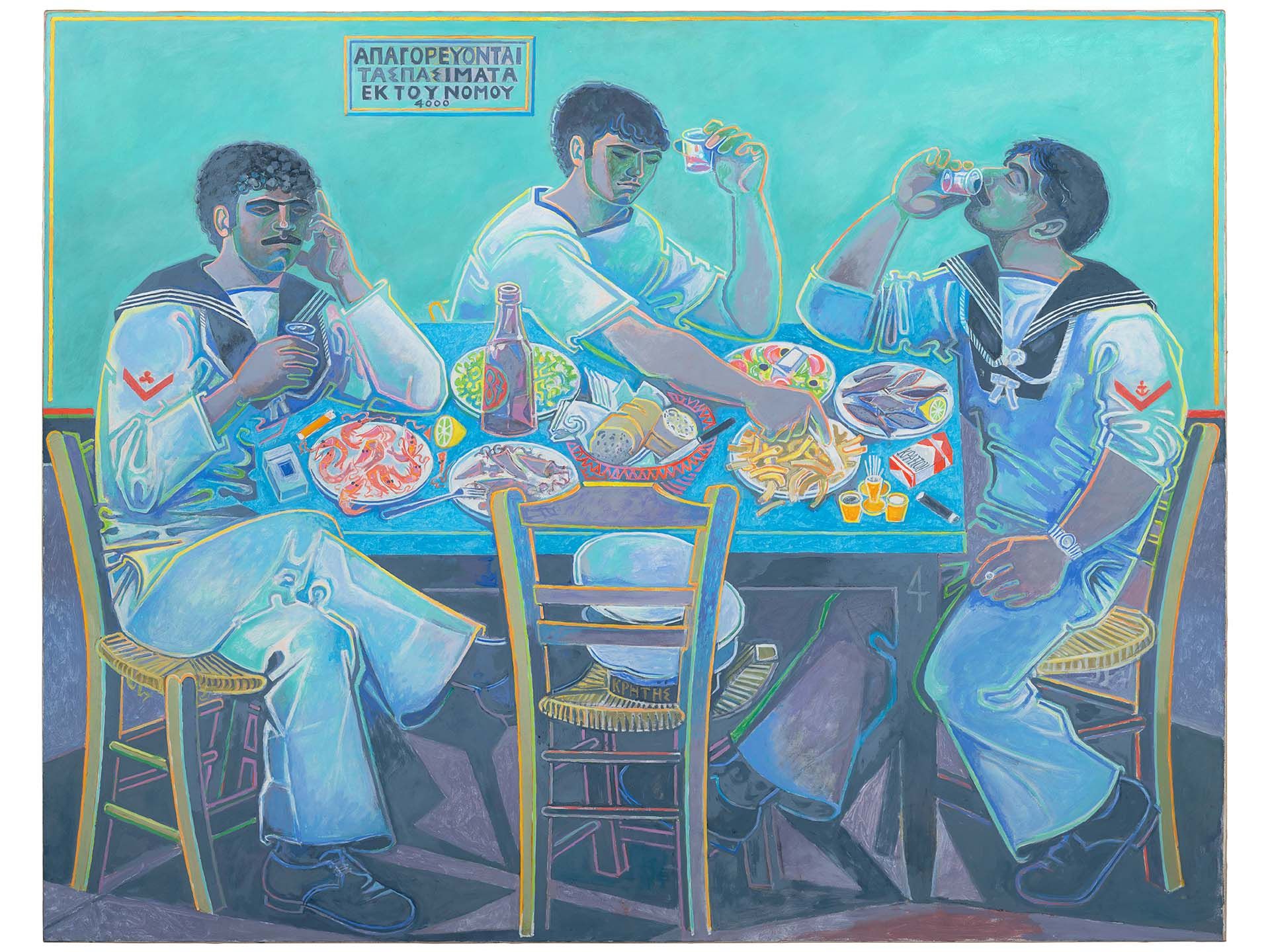 John Craxton. Still Life with Three Sailors