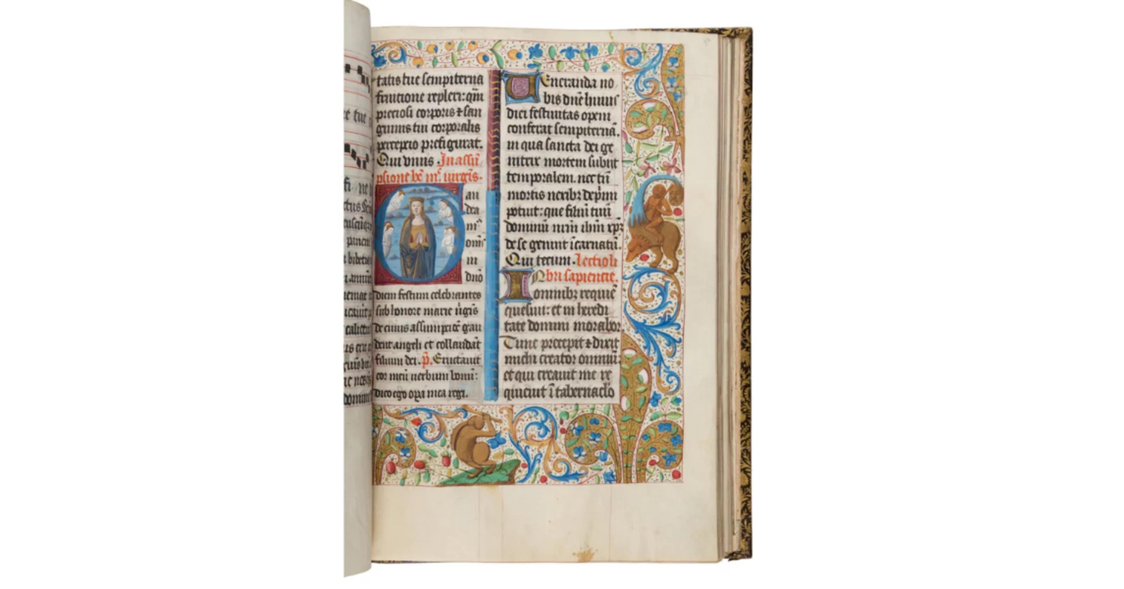 Lot 32 | PINK CANOPIES GROUP (Bruges, active c. 1390-1400) with ENGLISH ILLUMINATOR 