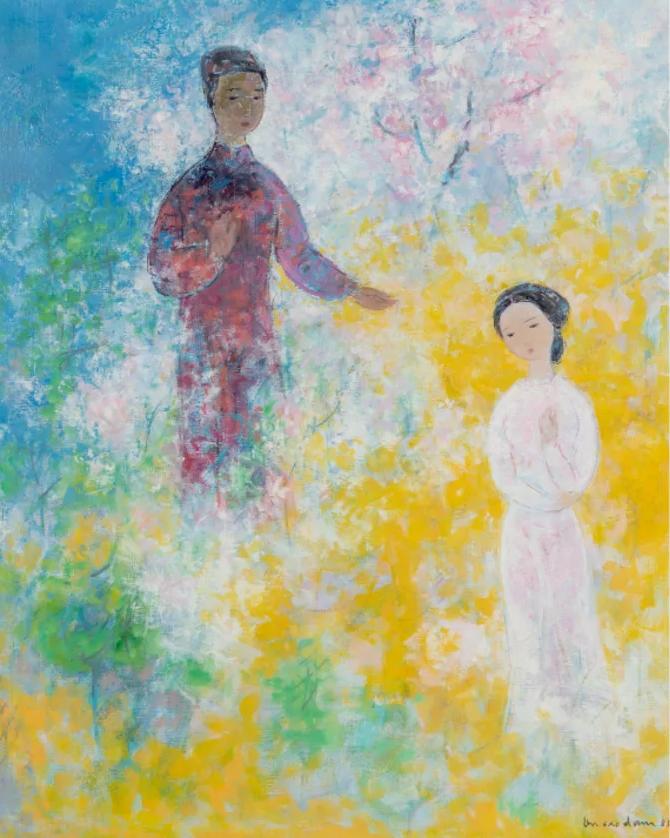 Lot 3 | Le Printemps, 1983, Vũ Cao Đàm 武高談 (French/Vietnamese, 1908-2000) | Sold for 89,600