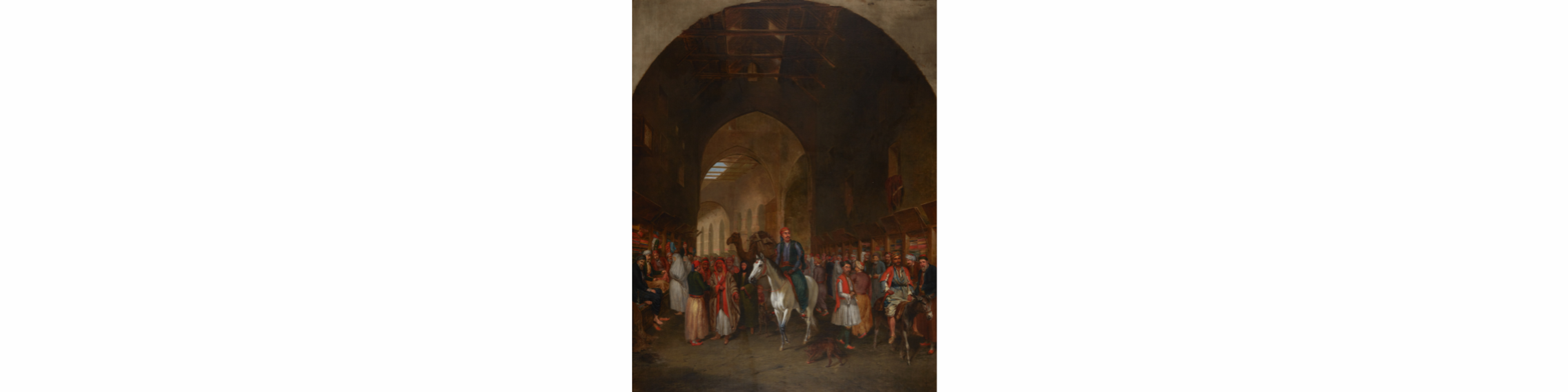 Lot 13 | Edward Troye, A Bazaar in Damascus | Sold for $254,500