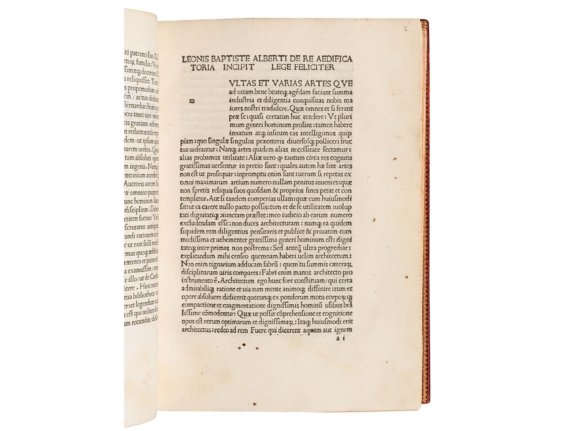 Leon Battista Alberti. De re Aedificatoria. 1485