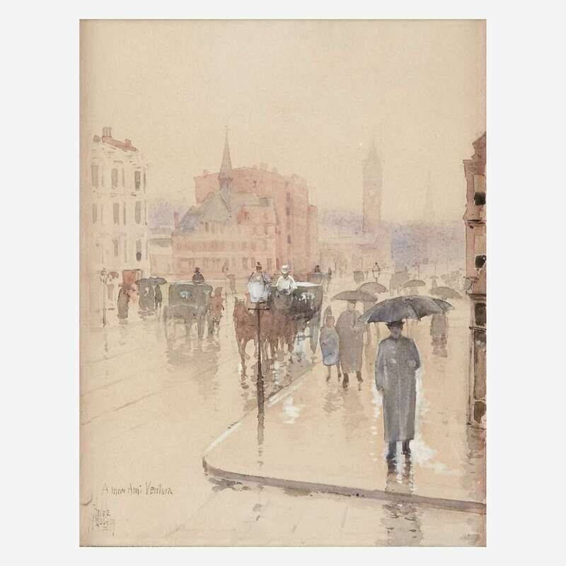 Frederick Childe Hassam Childe Hassam (American, 1859–1935) Rainy Day, Columbus Avenue, Boston