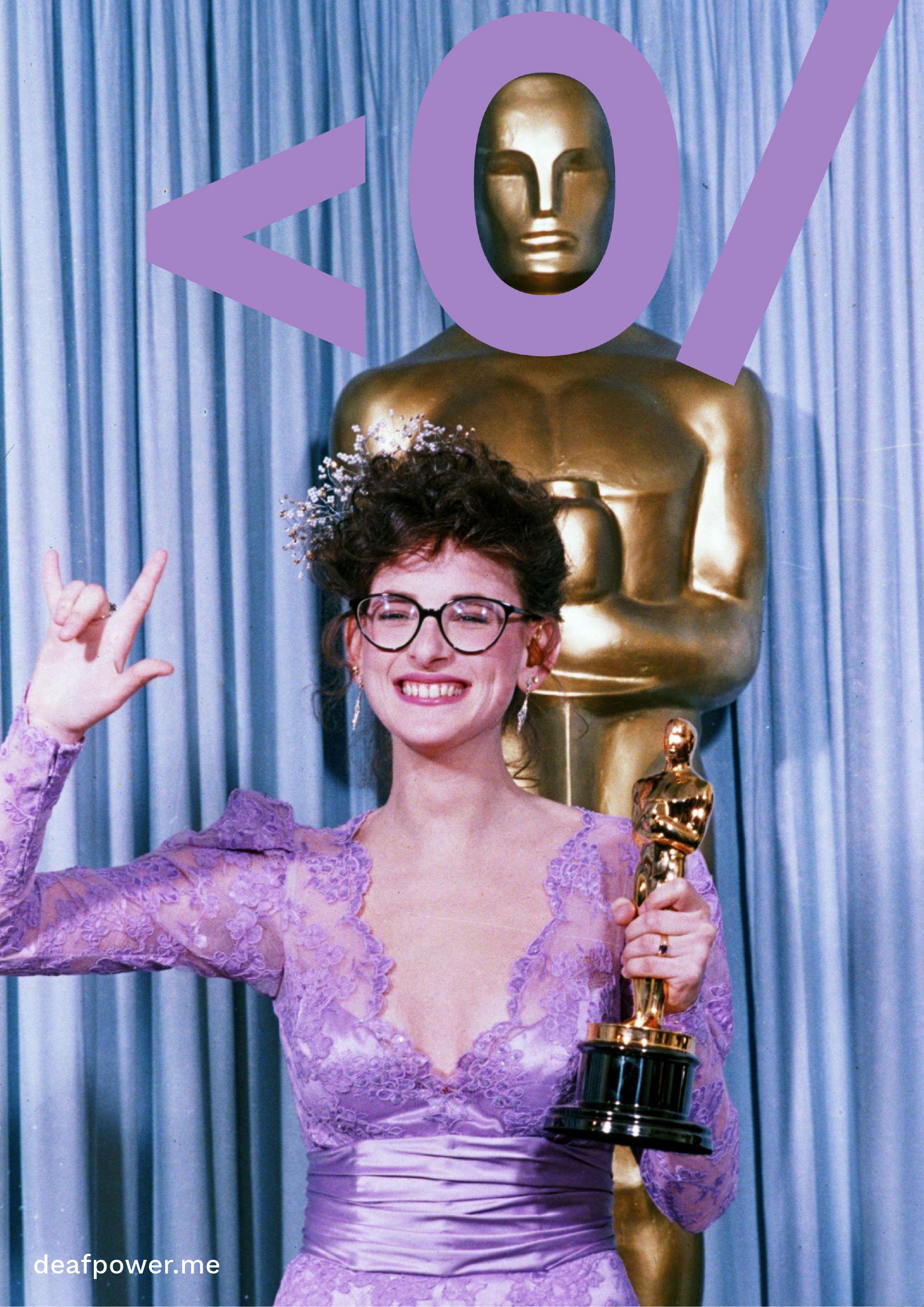 Marlee Matlin Oscars — Deaf Power by Christine Sun Kim
