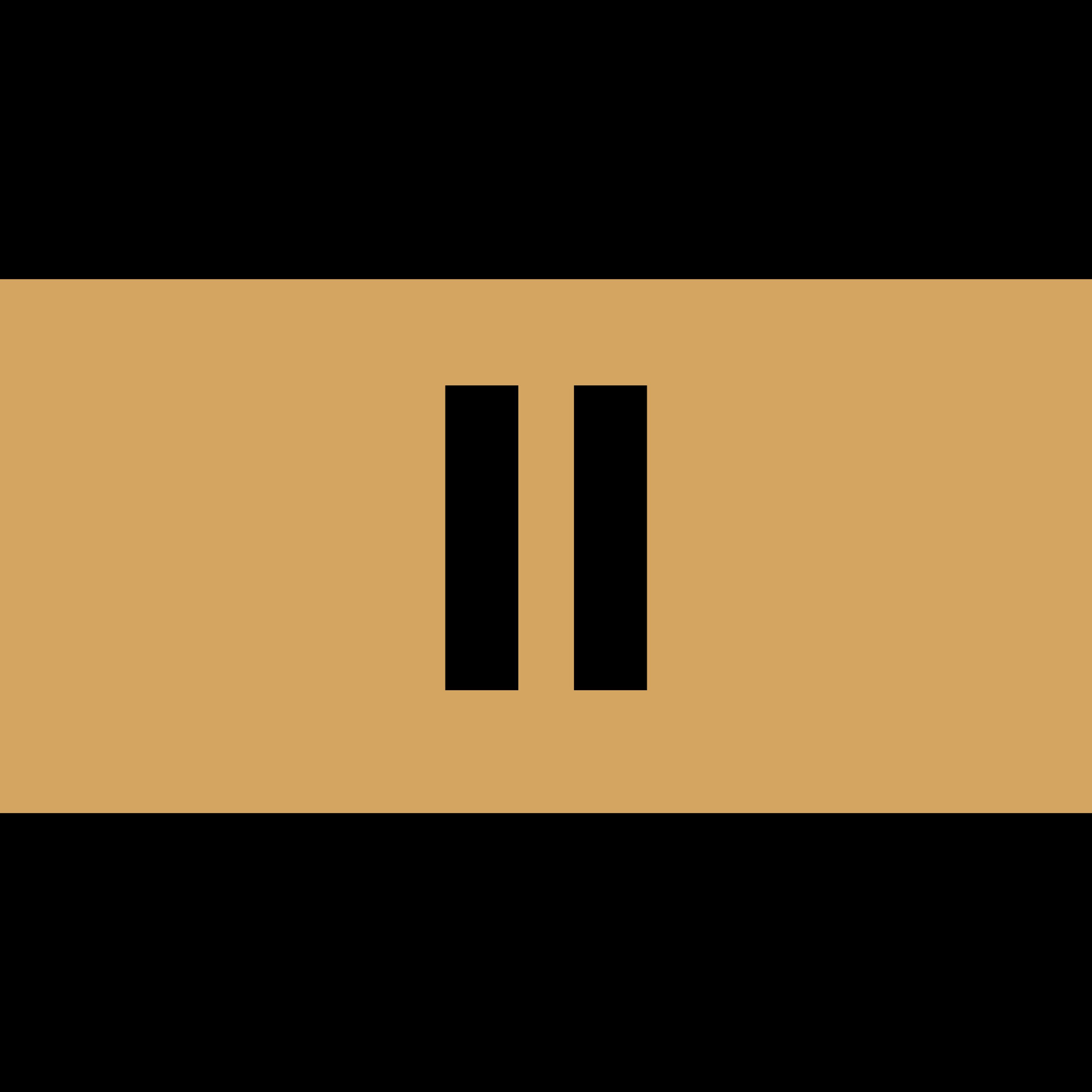 A pause symbol on a gold band