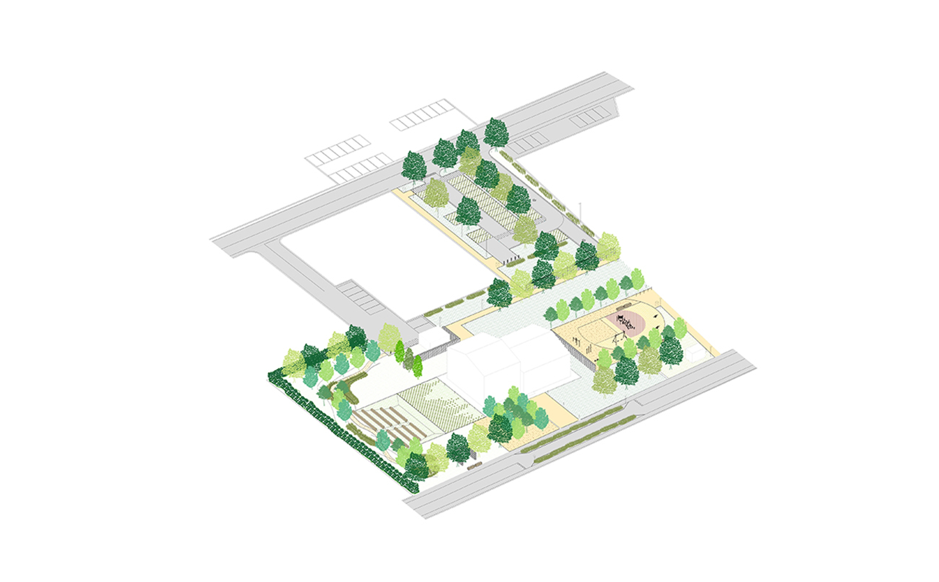 render a colori parco casa della comunità