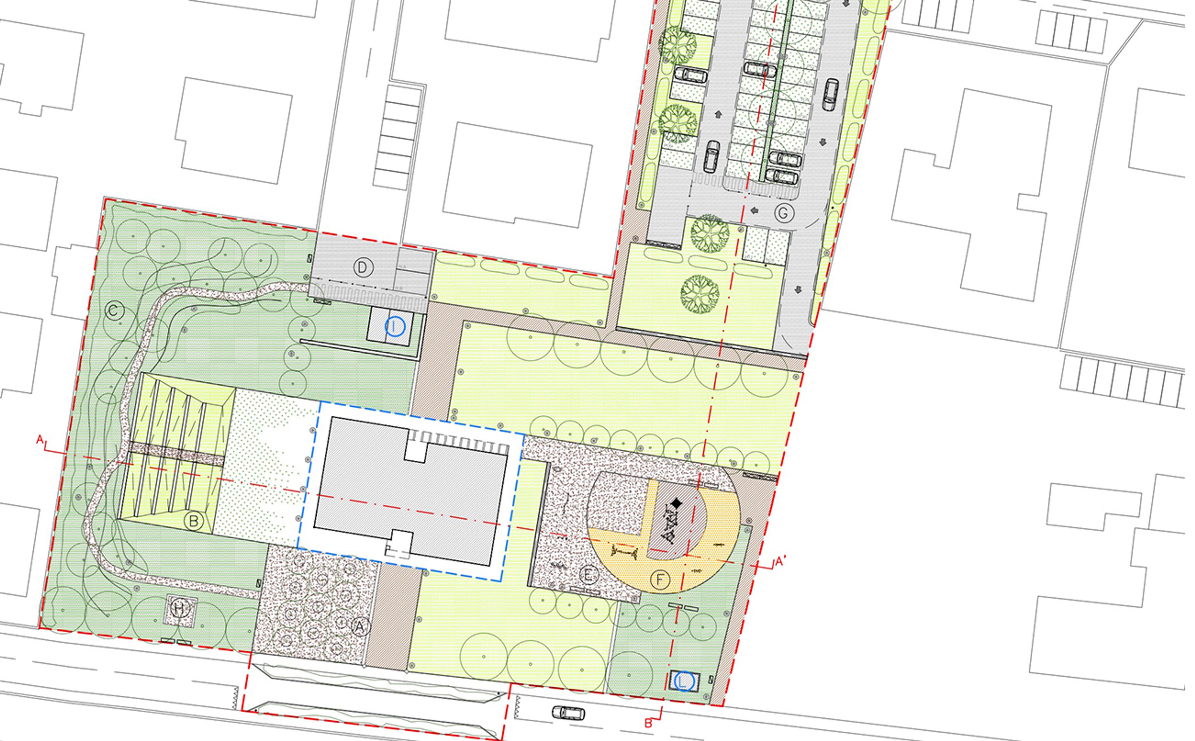 render a colori parco casa della comunità