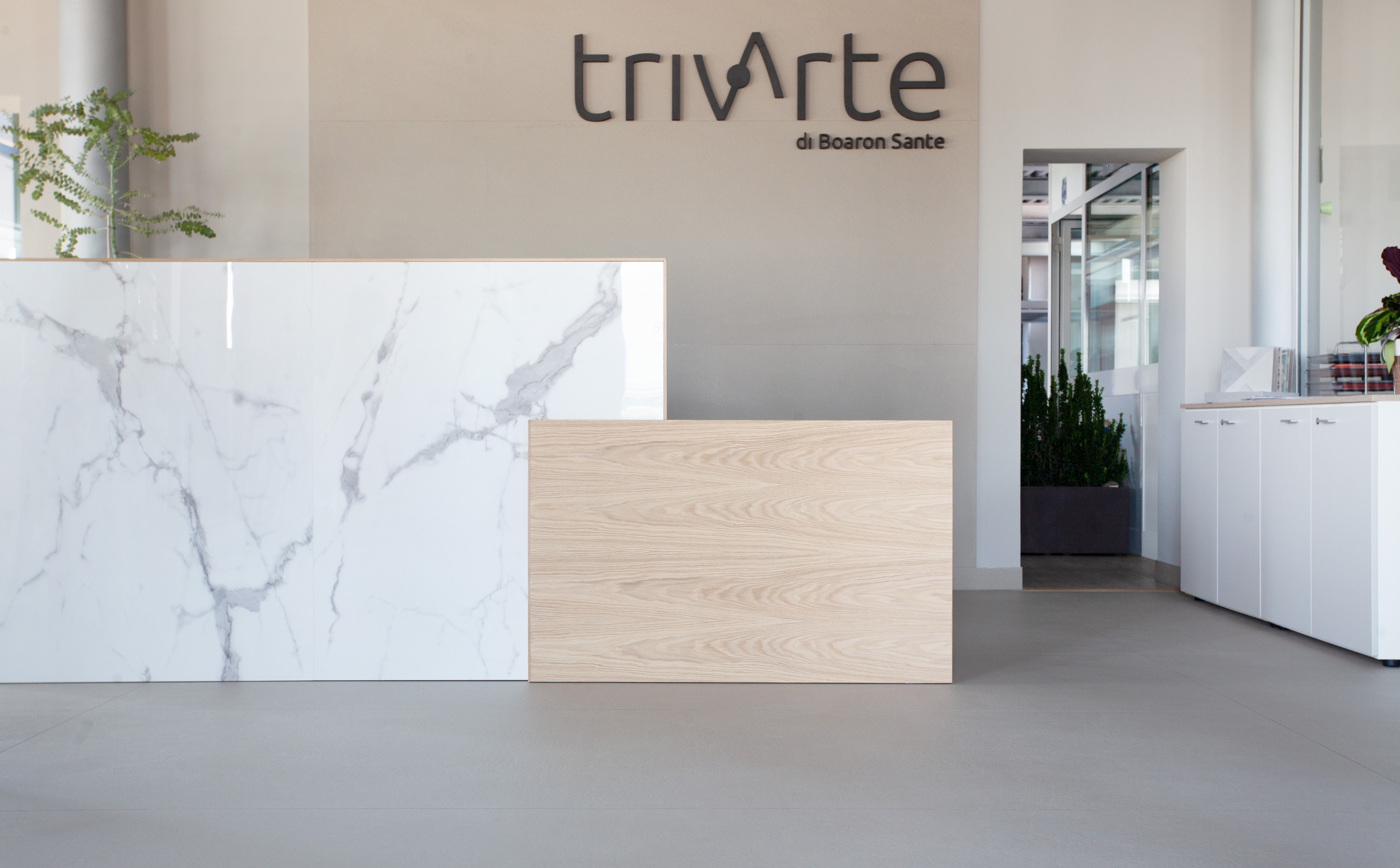 foto a colori reception showroom