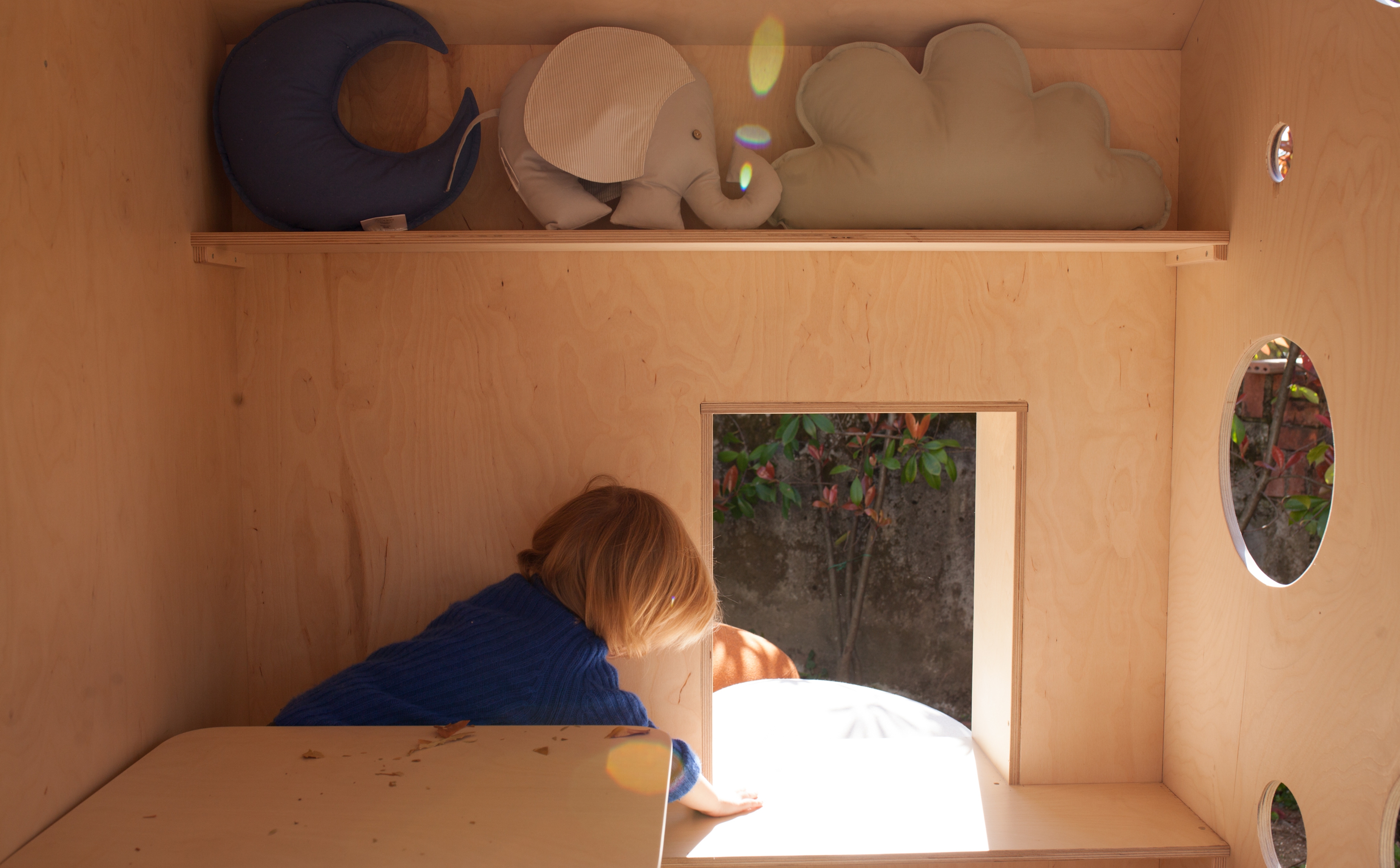 casetta in legno, Micro Architettura per Bambini, giardino e natura