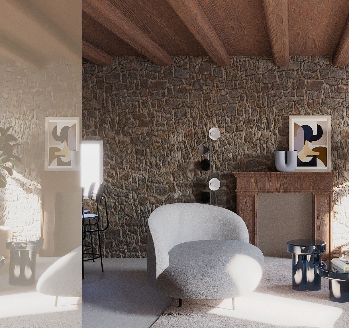 foto a colori interno casa ristrutturato 