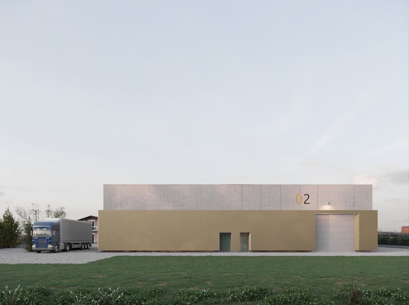 foto a colori di un edificio produttivo