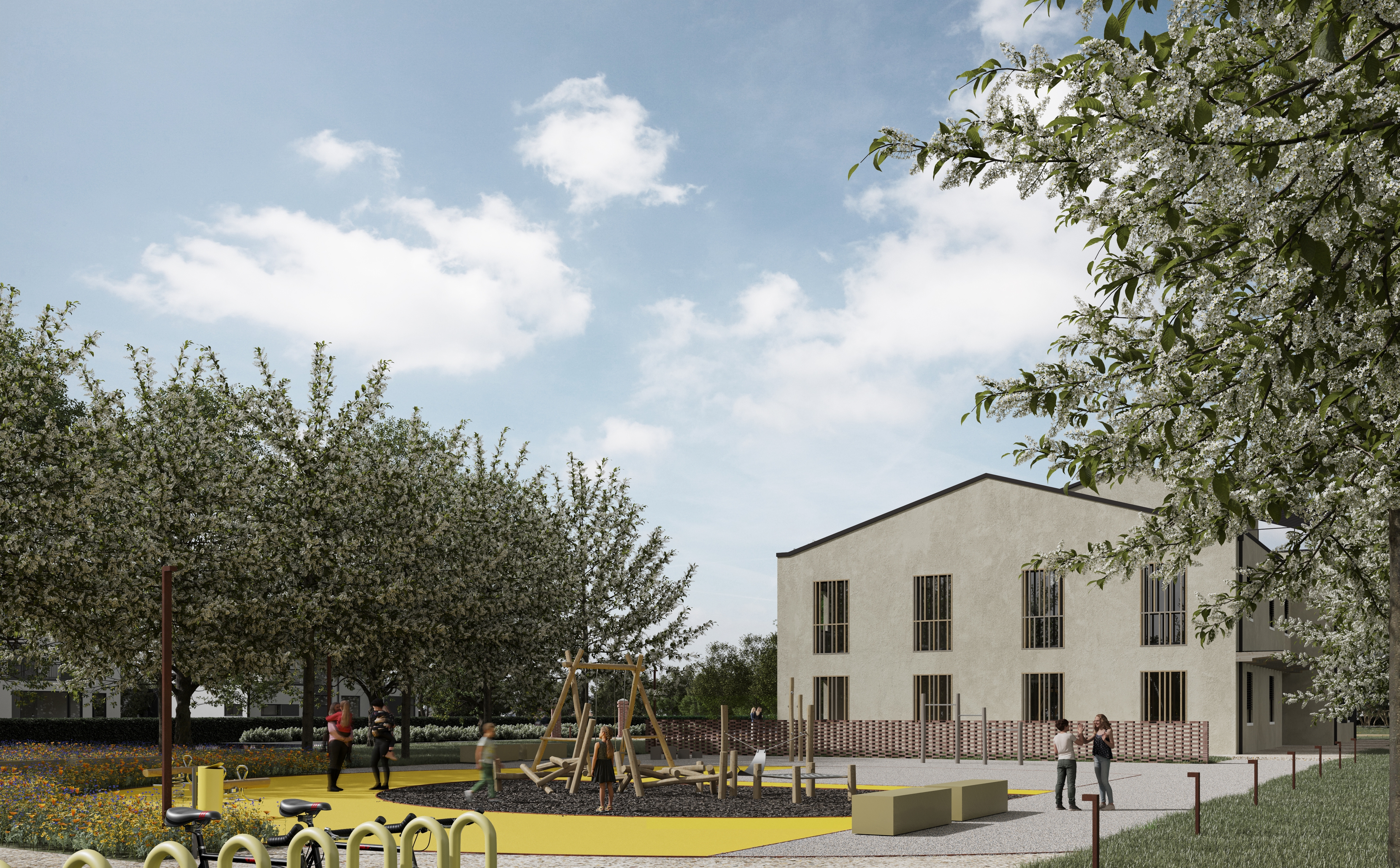 render a colori parco casa della comunità