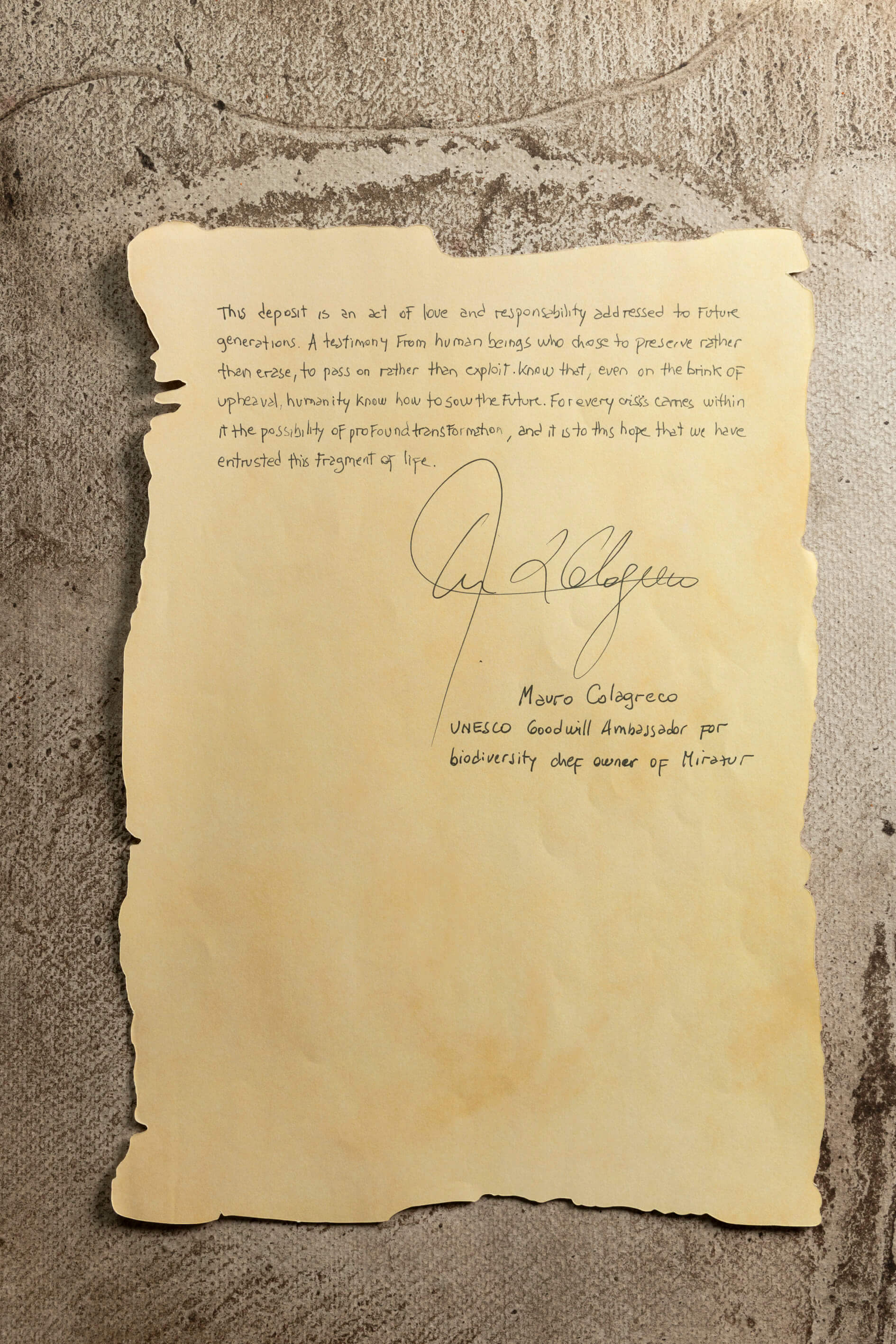 Page two of the handwritter letter