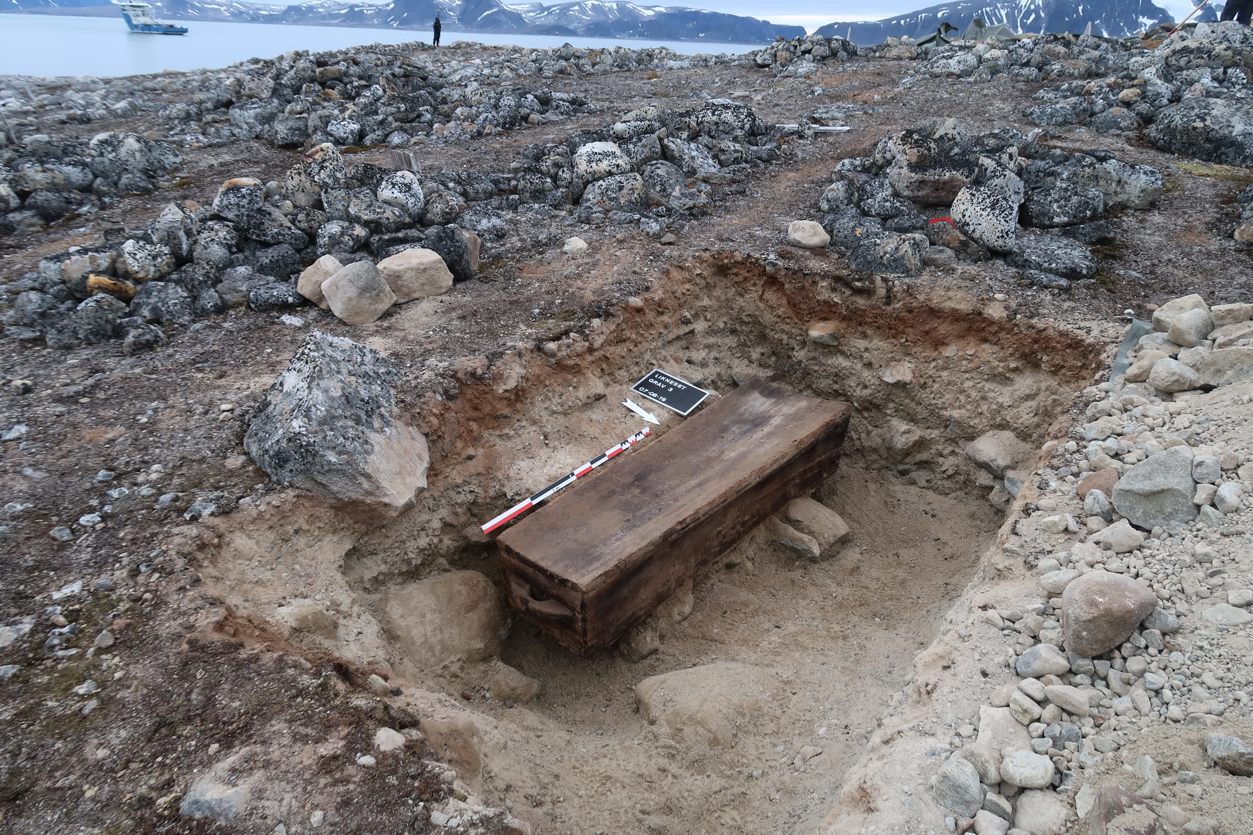 The Likneset burial site on Svalbard, where 17th-century whalers' graves face climate-driven coastal erosion