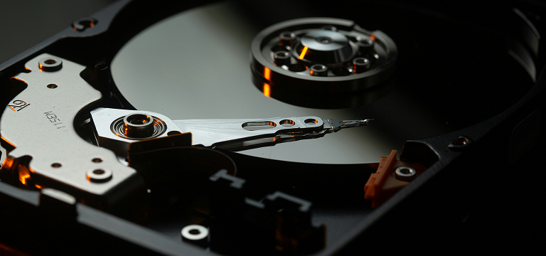 Close up of a HDD