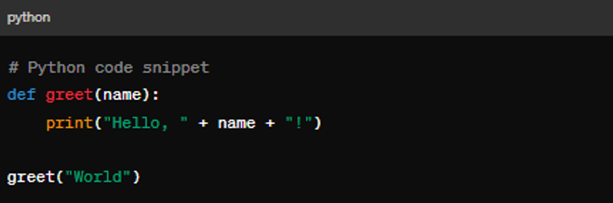 python syntax