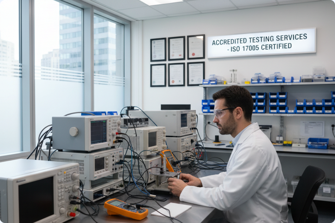 Illustration d'une équipe de professionnels courant vers une clé géante en train de se déverrouiller, symbolisant l'accès rapide aux capacités de test