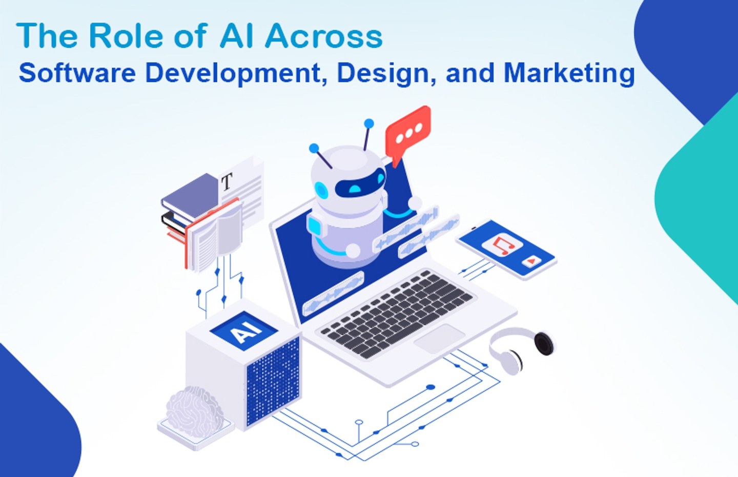 AI's rolle på tværs af softwareudvikling, design og marketing