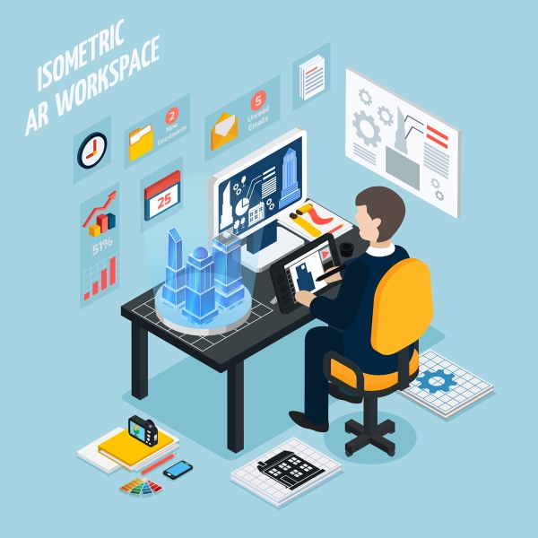 CFD and CAE simulation isometric workspace