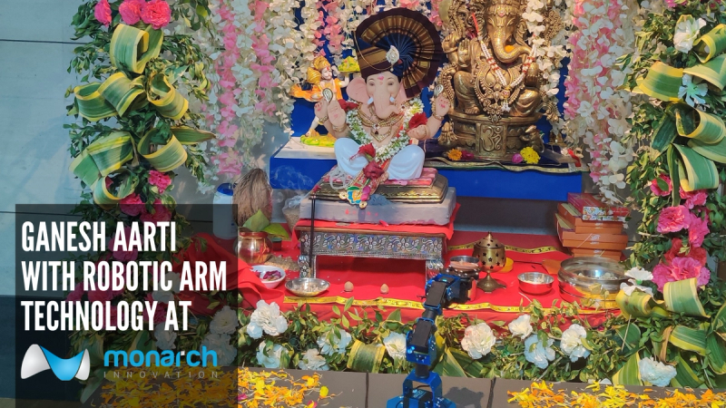 Ganpati Puja with the Scientific Involvement of Robotic Arm at Monarch Innovation