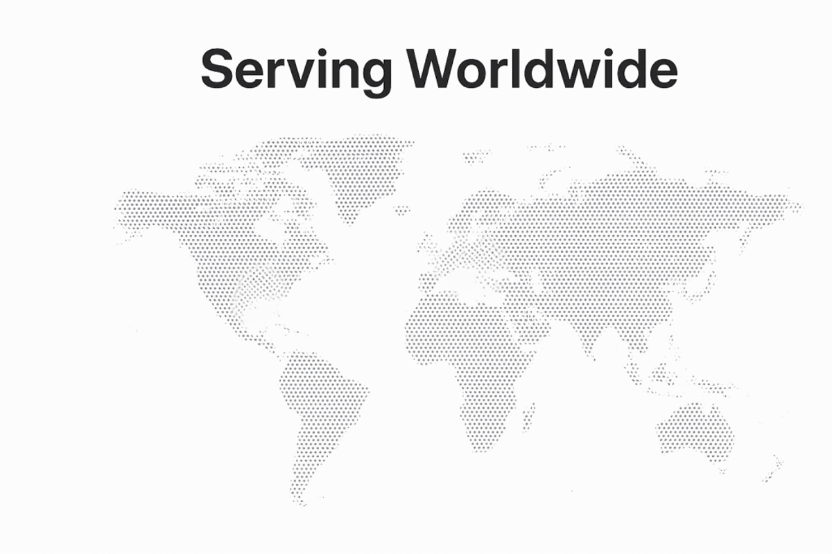 Serving worldwide — global presence map