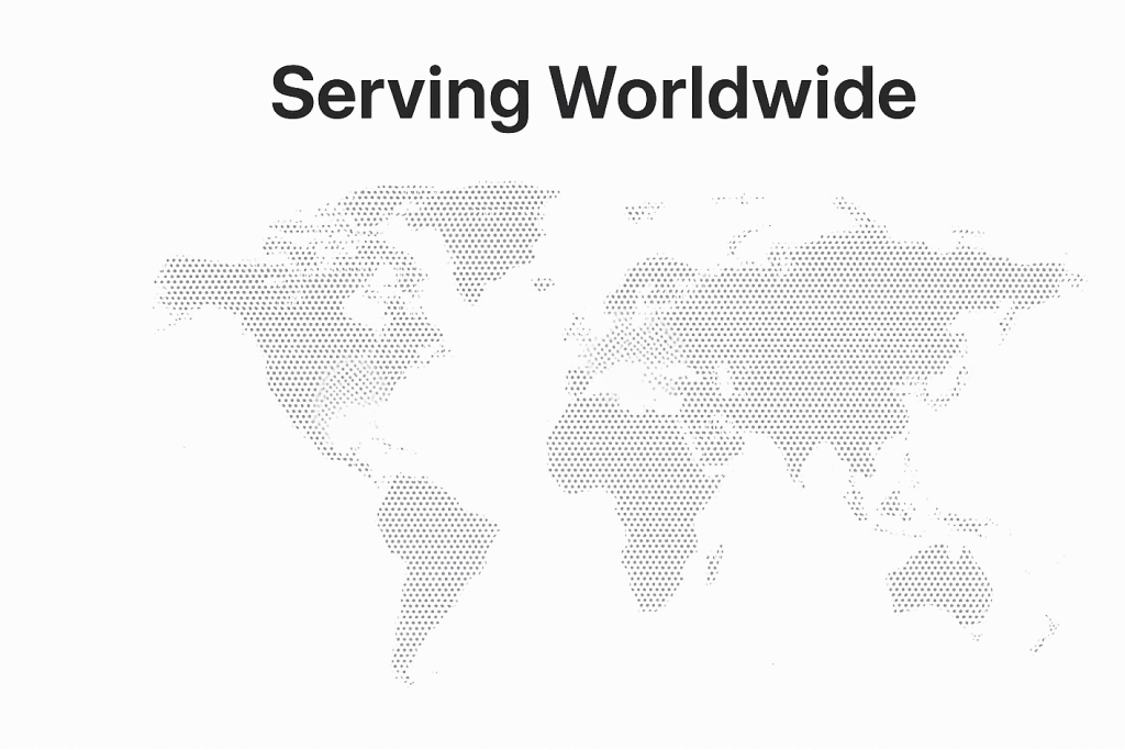 Serving worldwide — global presence map