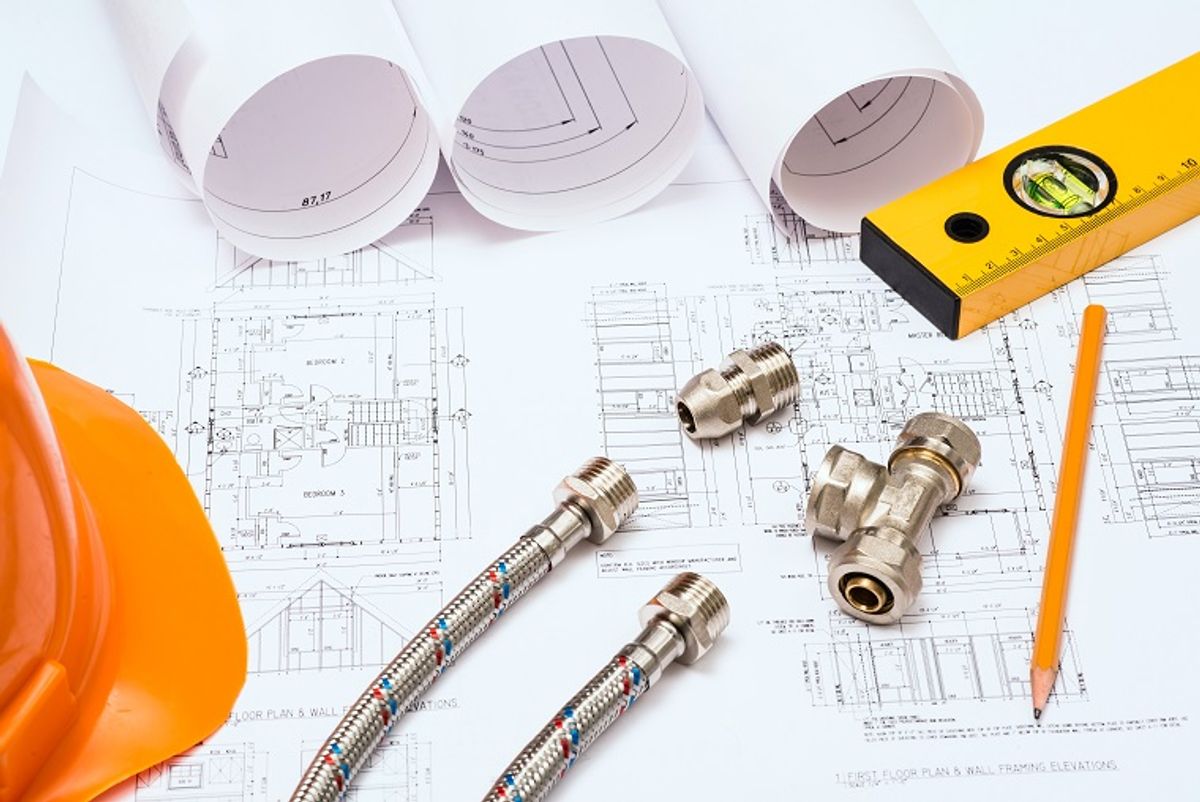 plumbing and drawings construction
