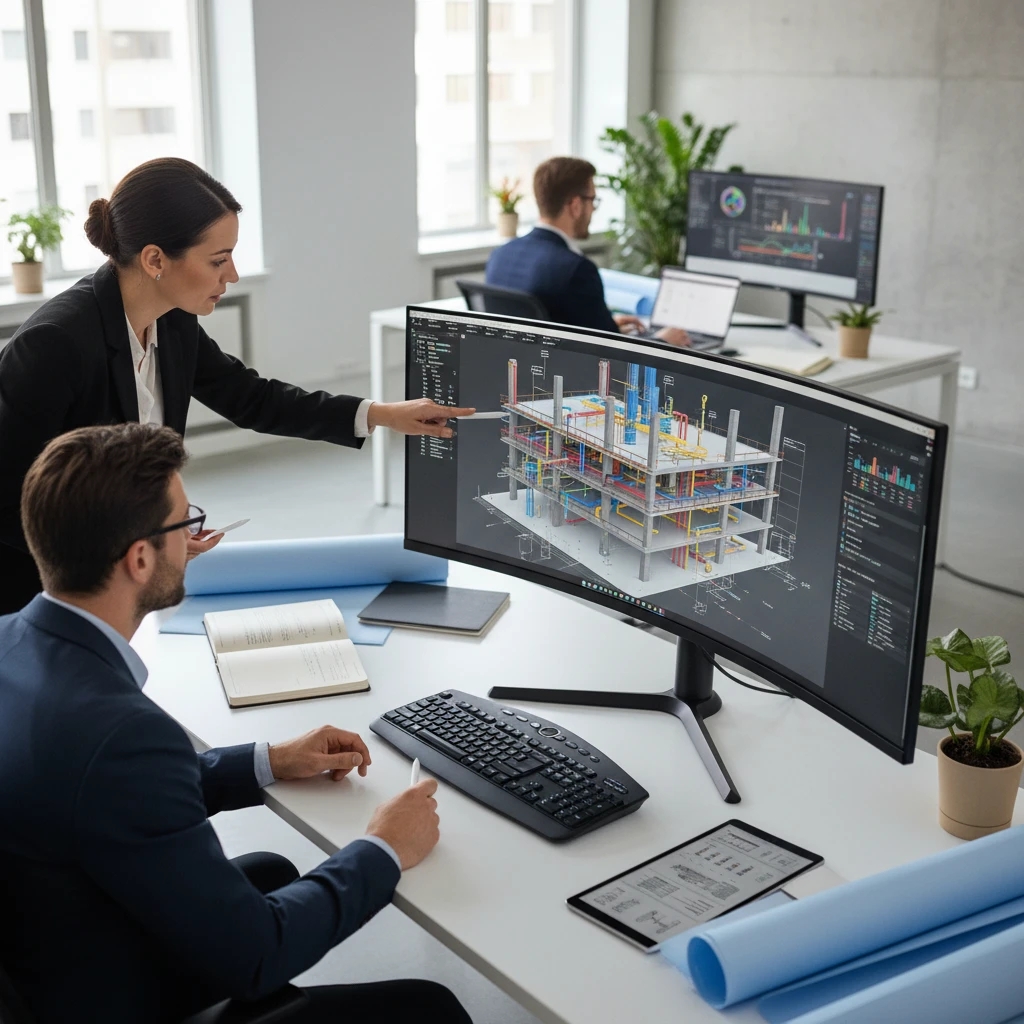 Modélisation BIM 3D de précision Illustration représentant les services de modélisation BIM 3D de précision