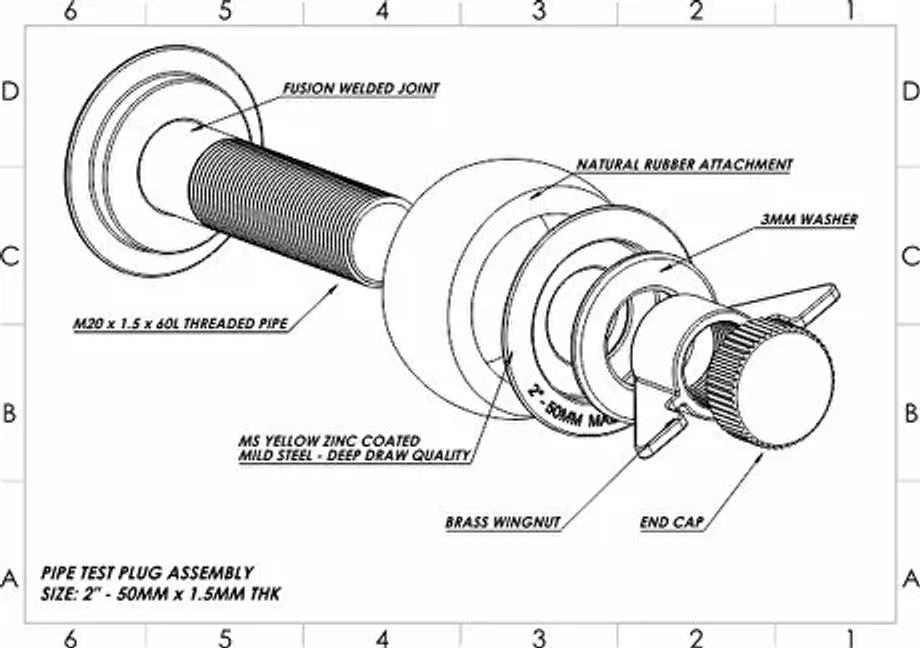 Sample of a general assembly drawing