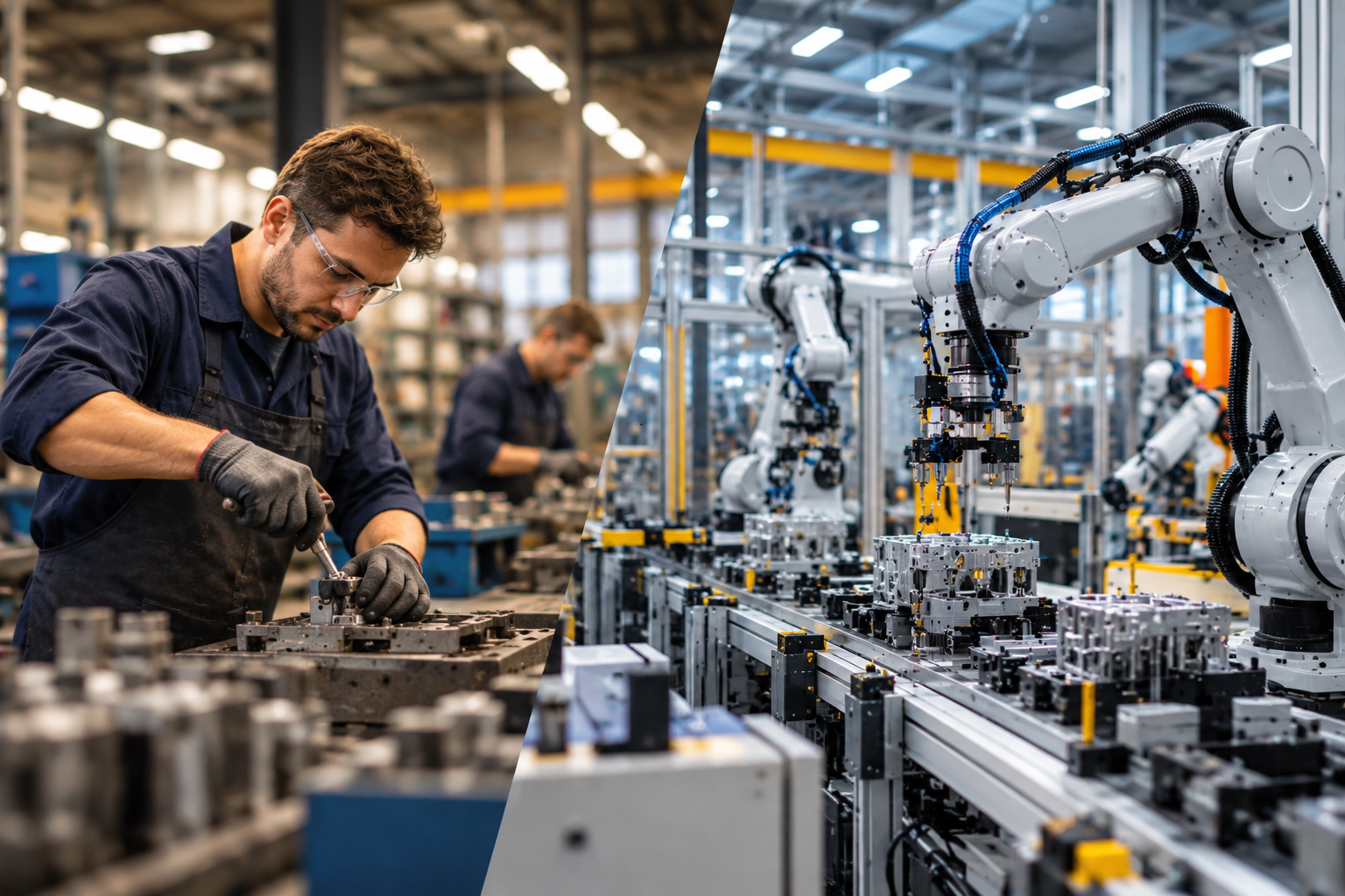 Industrial Automation vs. Manual Production