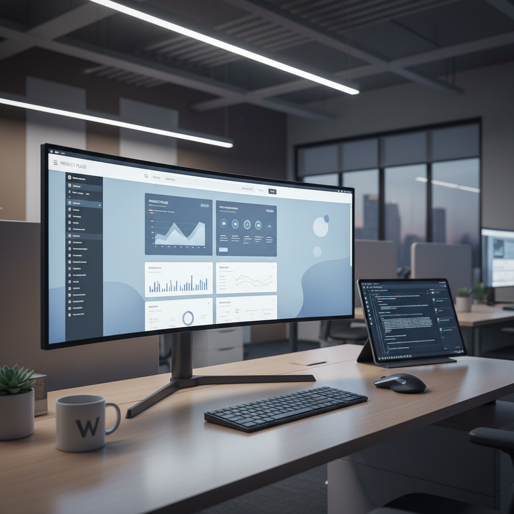 Conception web axée sur la conversion Illustration de deux développeurs concevant un site web responsive avec des étiquettes de langage PHP, HTML, CSS et C++