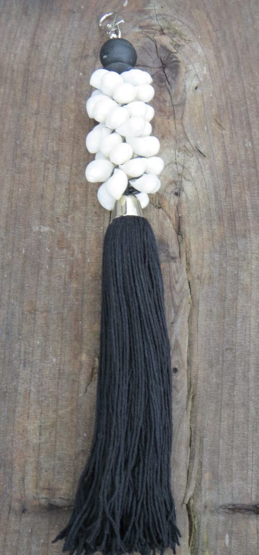 Black and White Keyring