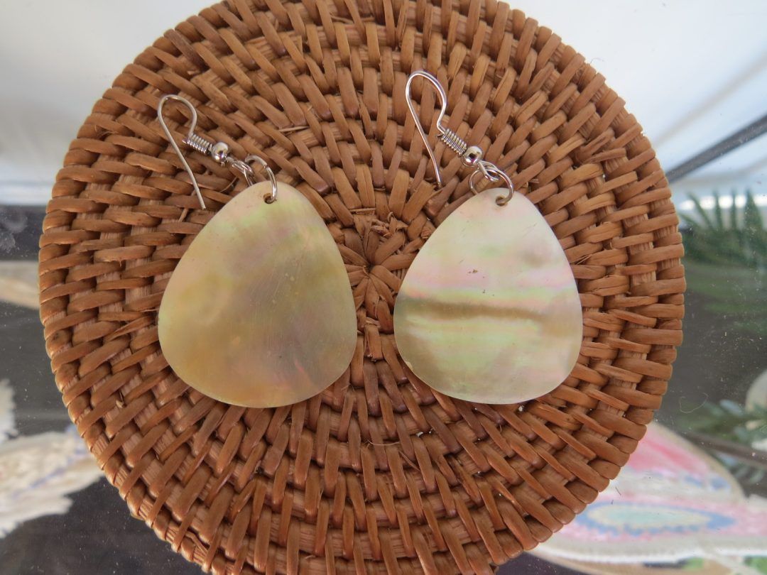Teardrop Shape Shell Earrings
