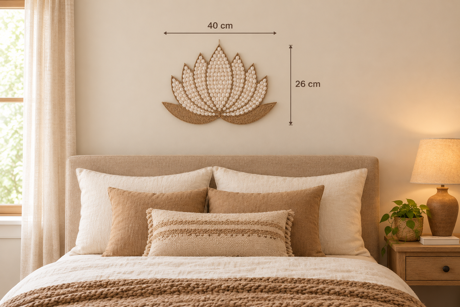 Lotus Shaped Shell Wall Art