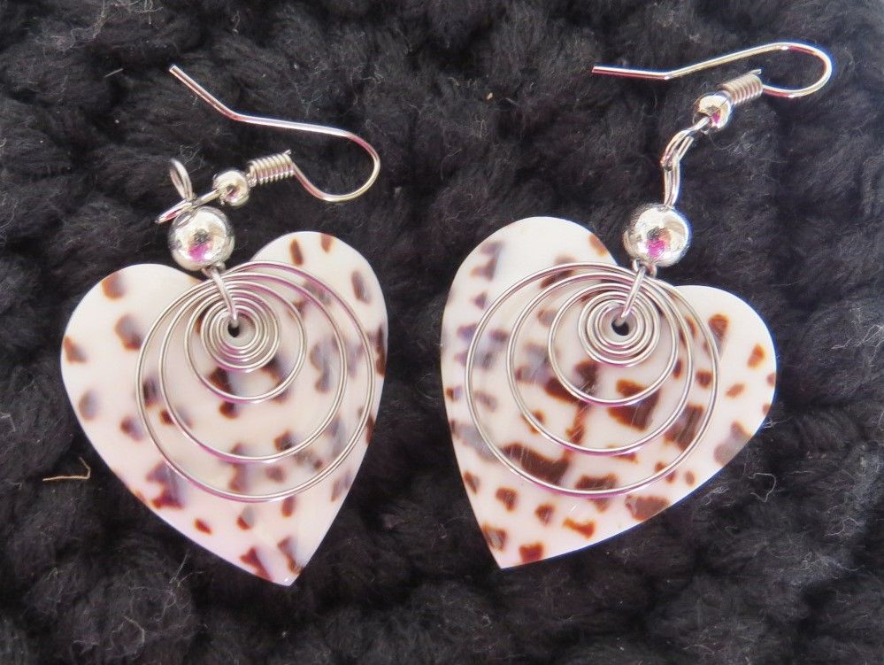 Heart Shaped Shell Earrings #3