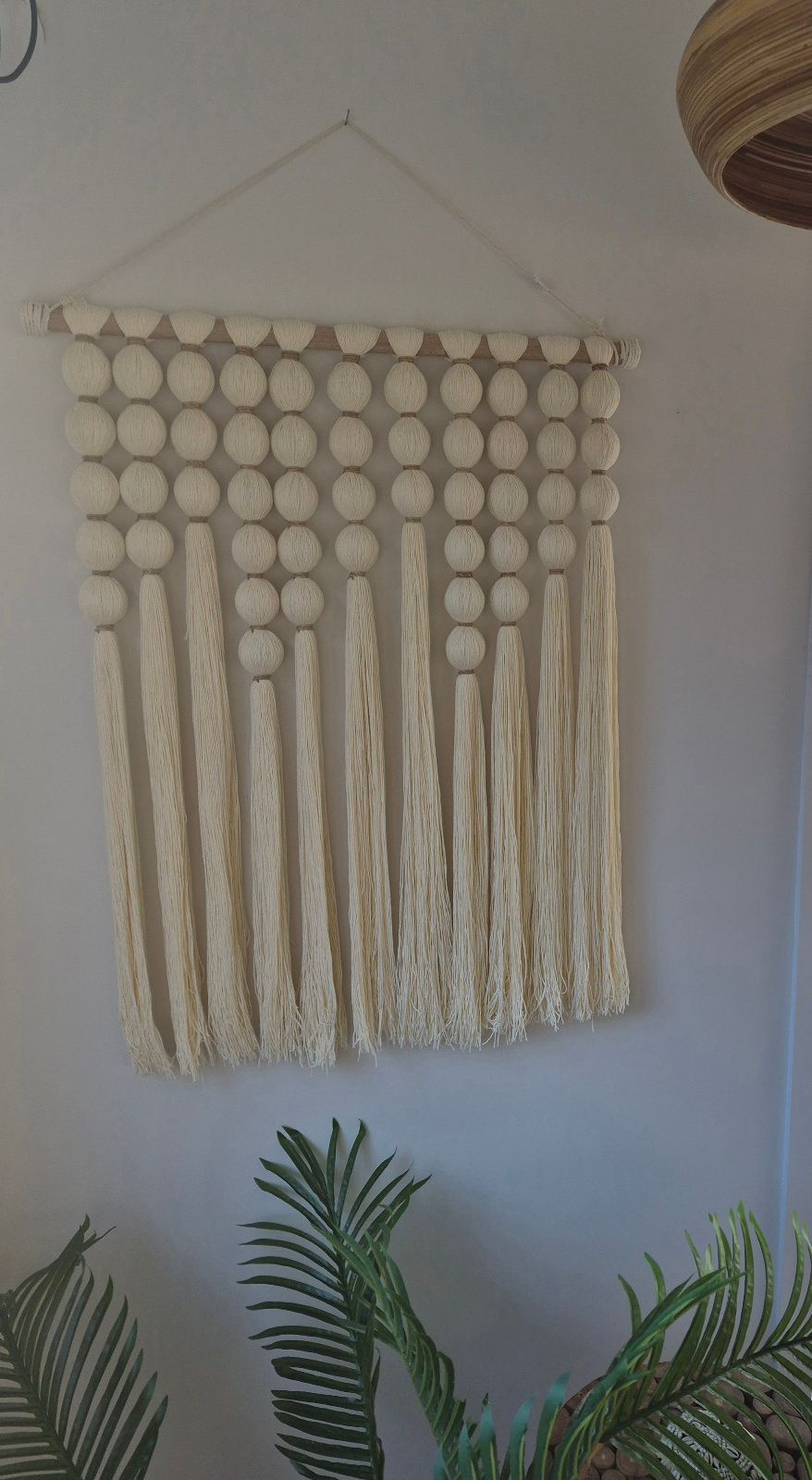 Cream Macrame Wall Hanging- Boho Textured Wall Art Style 2