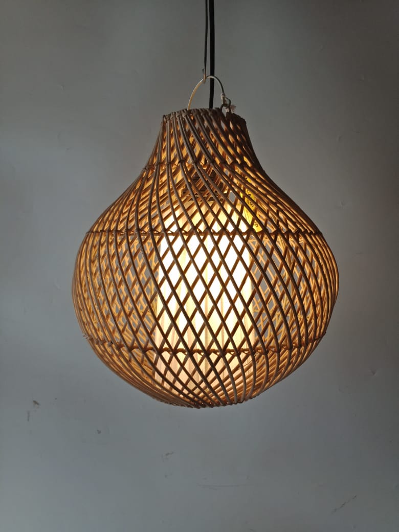 Teardrop Rattan Lightshade - Small