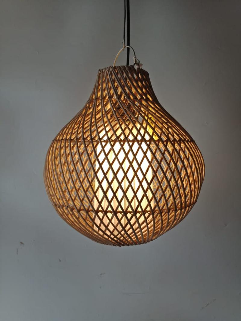 Teardrop Rattan Lightshade - Small