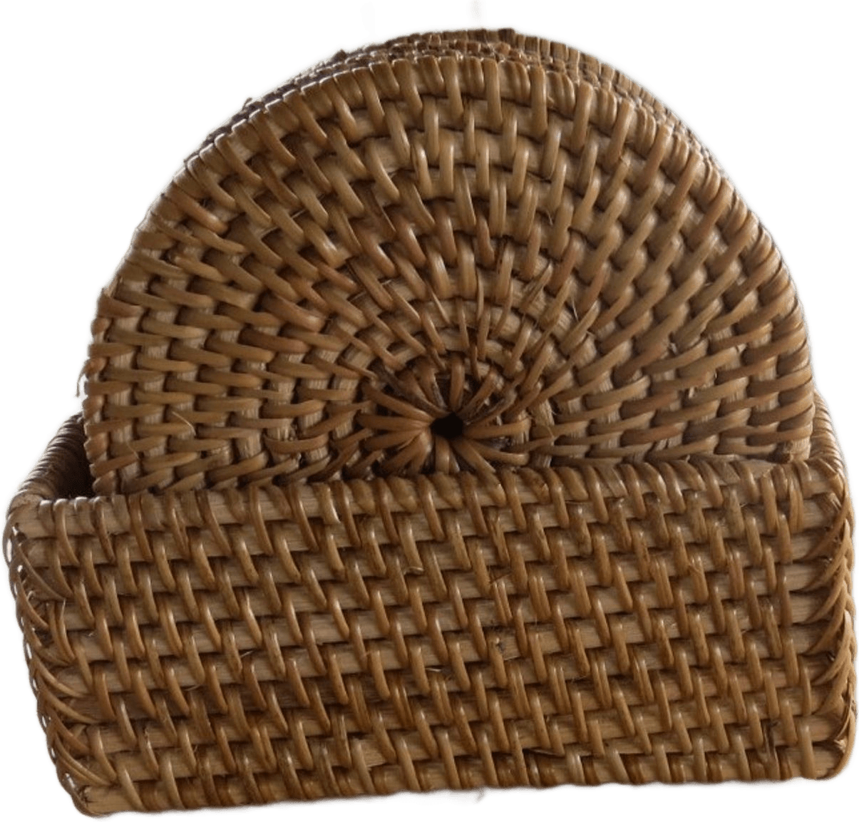 Natural Rattan Coasters in Holder set of 8
