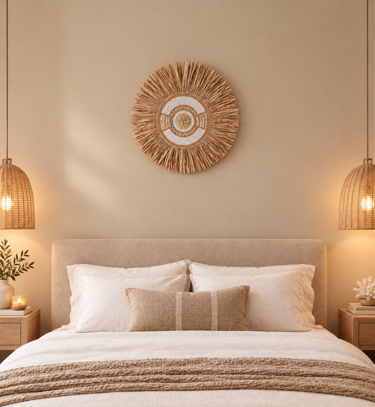 Shell & Raffia Wall Art