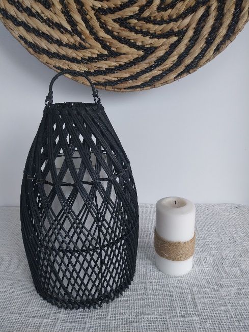 Jambu Black Rattan Pendant light Shade