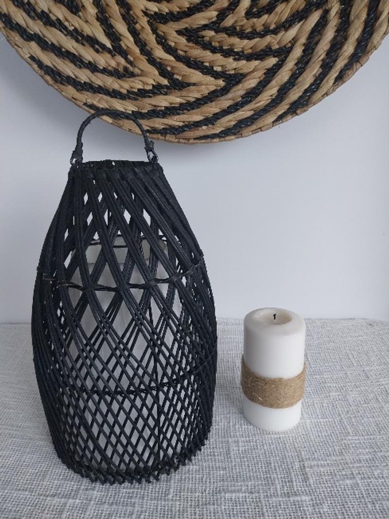 Jambu Black Rattan Pendant light Shade