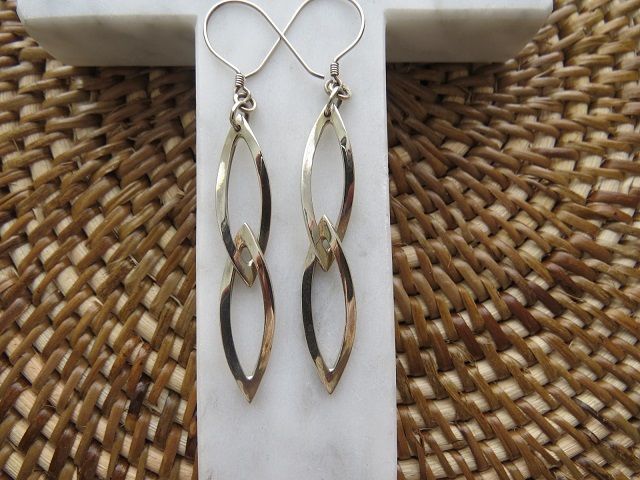 Infinity Double Oval Drop Earrings
