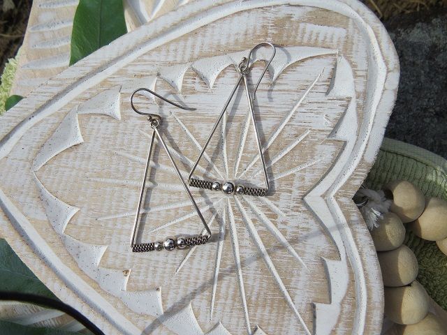 Triangle Silver Earrings